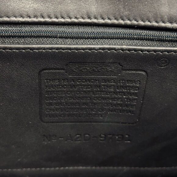 Vintage 90s Y2K Coach 9791 Black Leather Turn Lock Day Bag Backpack - Picture 14 of 16
